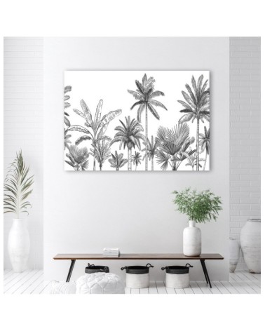 Bild auf Leinwand - Schwarze und weiße Palmen | Feeby