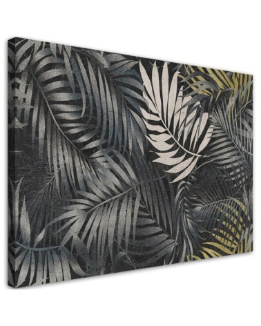 Exotic plants Canvas prints - Dark tropical leaves nature | FEEBY
