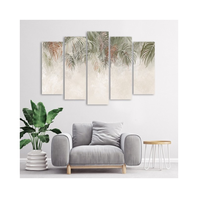 Leinwandbild modern - Palmenblätter | Feeby