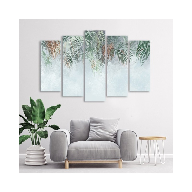 Leinwandbild - Palmenblätter | Feeby