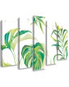 Obraz pięcioczęściowy do sypialni - Liście Monstera | FEEBY