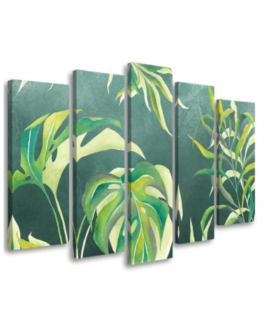 Multipart painting for living room - Monstera leaves | FEEBY