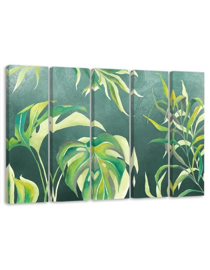 Wandbild für Wohnzimmer - Monster's Blätter | Feeby