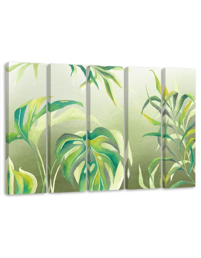 Dekoratives Leinwandbild - Monster's Blätter | Feeby