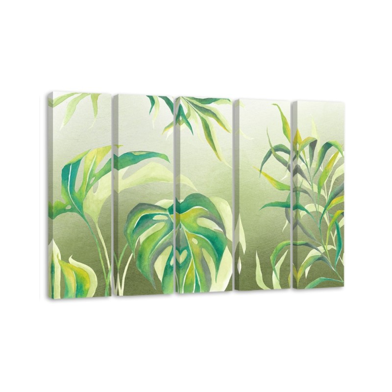 Dekoratives Leinwandbild - Monster's Blätter | Feeby