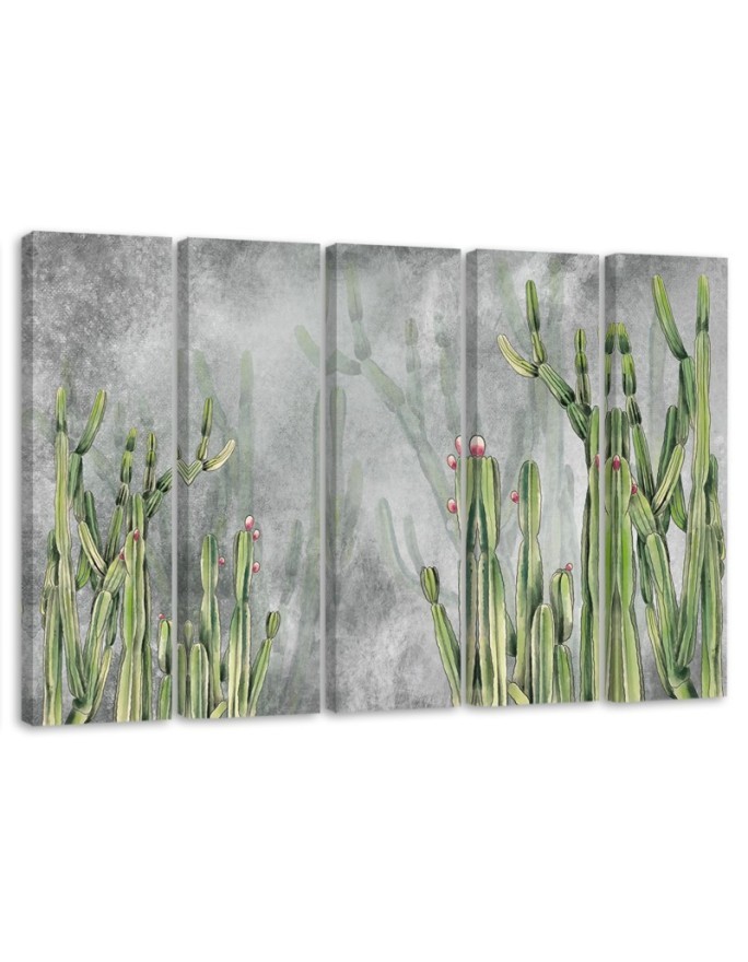 Wandbild für Wohnzimmer - Großer Wüstenkaktus | Feeby