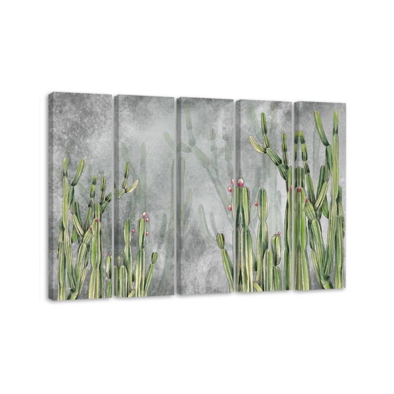 Wandbild für Wohnzimmer - Großer Wüstenkaktus | Feeby