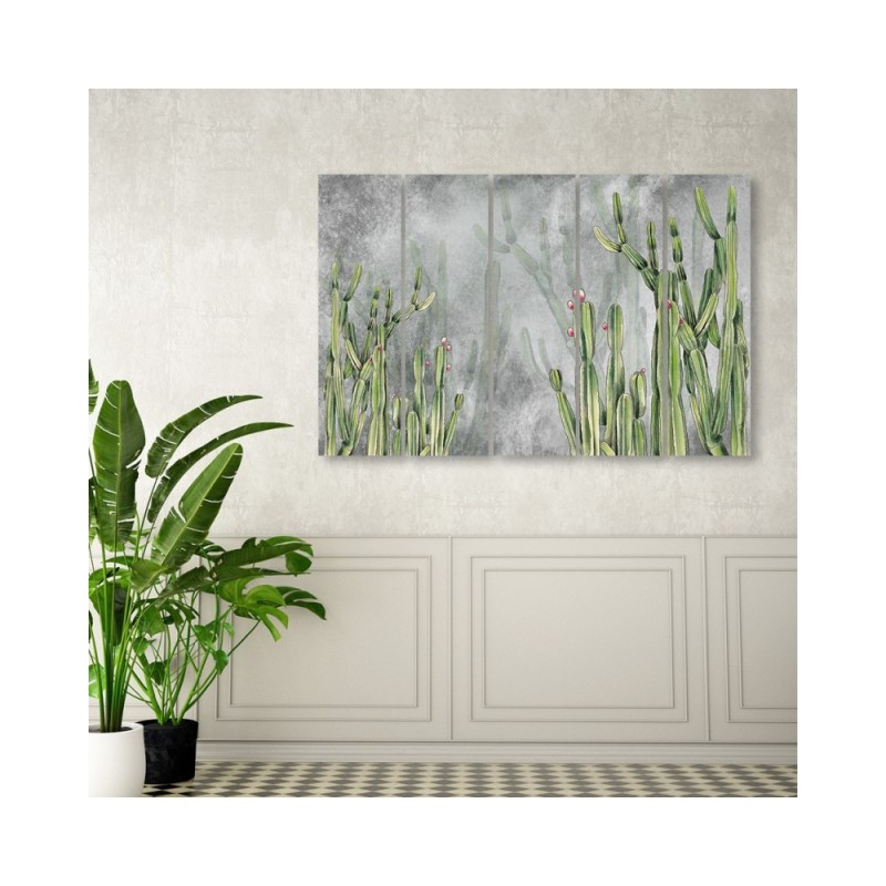 Wandbild für Wohnzimmer - Großer Wüstenkaktus | Feeby