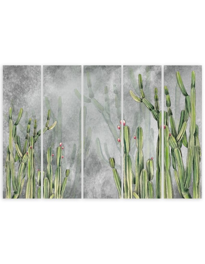 Fashionable five-part Canvas painting - Large desert cactus | FEEBY