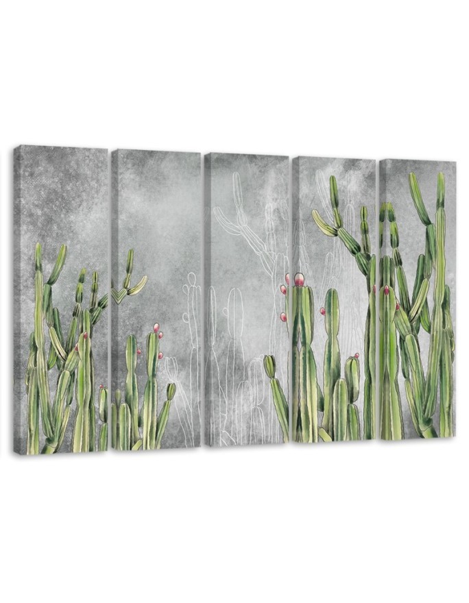 Modernes Wandbild - Großer Wüstenkaktus | Feeby