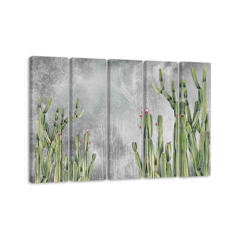 Modernes Wandbild - Großer Wüstenkaktus | Feeby