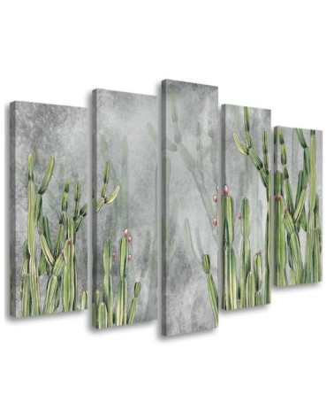 Modern multi-part painting - Large desert cactus | FEEBY