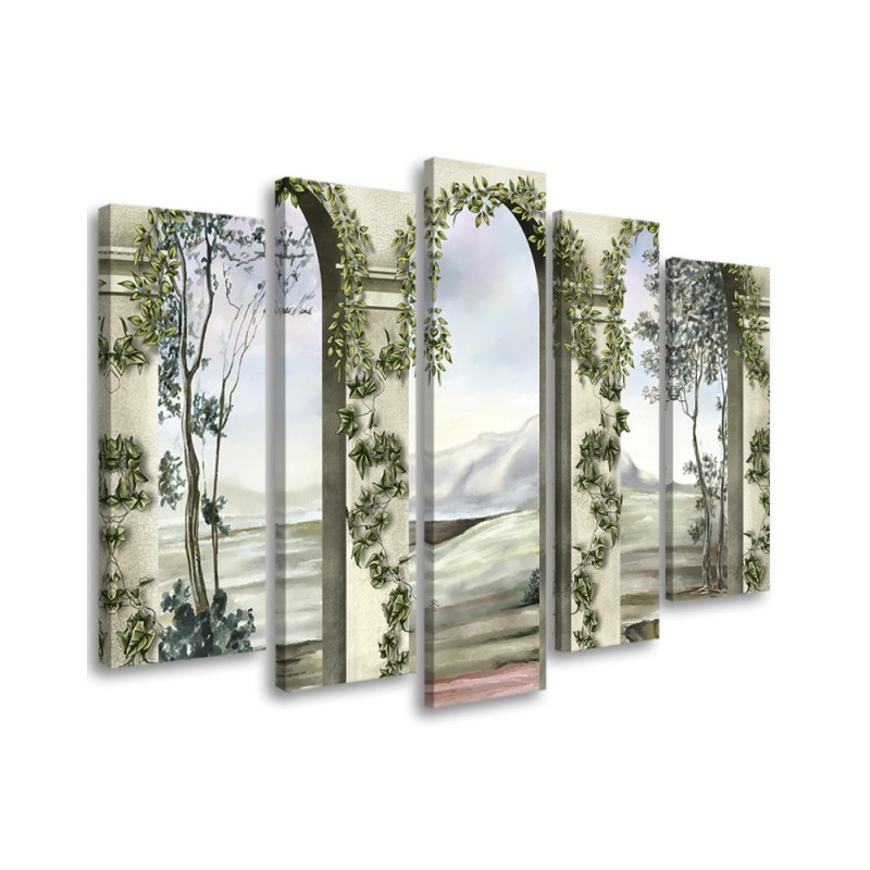 Bild auf Leinwand - Säulen und Bögen mit Efeu | Feeby