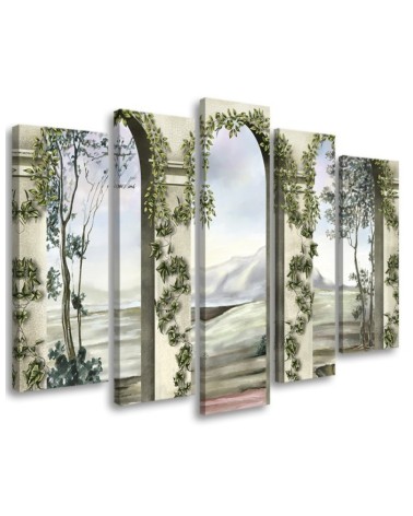 Bild auf Leinwand - Säulen und Bögen mit Efeu | Feeby