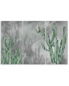 Triptych wall painting for living room - Large desert cactus | FEEBY