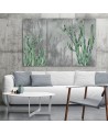 Triptych wall painting for living room - Large desert cactus | FEEBY