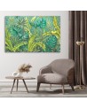 Obraz do biura na ścianę tryptyk - Liście Monstera | FEEBY