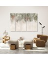 Five-part painting for office study - Hanging palm leaves | FEEBY