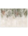 Five-part painting for office study - Hanging palm leaves | FEEBY