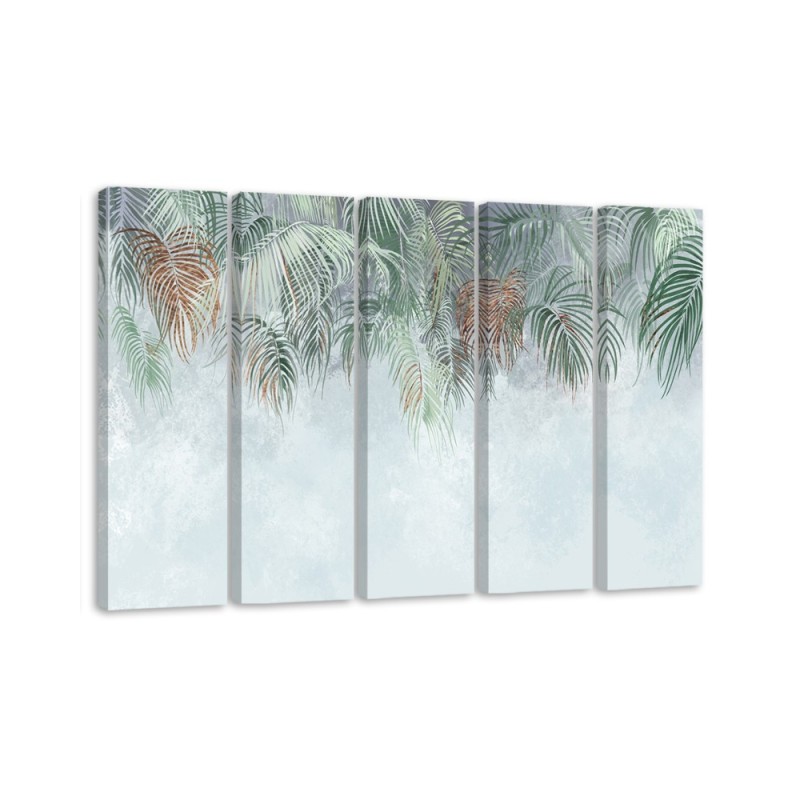 Wandbild für Wohnzimmer - Palmenblätter | Feeby