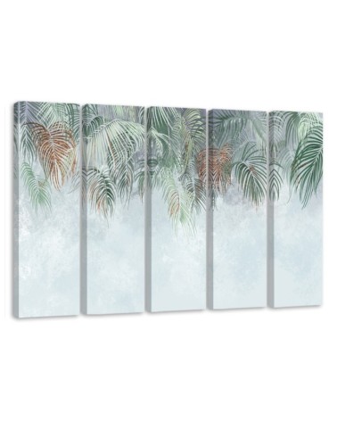 Wandbild für Wohnzimmer - Palmenblätter | Feeby