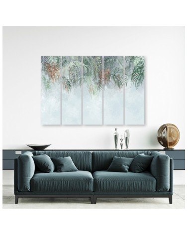 Wandbild für Wohnzimmer - Palmenblätter | Feeby