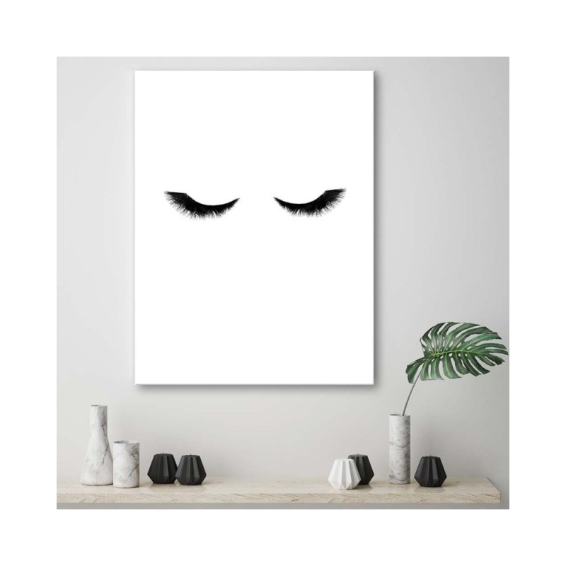 Bild auf Leinwand - Lange Wimpern | Feeby