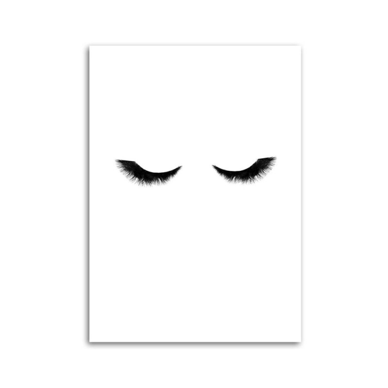 Bild auf Leinwand - Lange Wimpern | Feeby