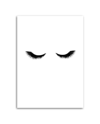 Bild auf Leinwand - Lange Wimpern | Feeby