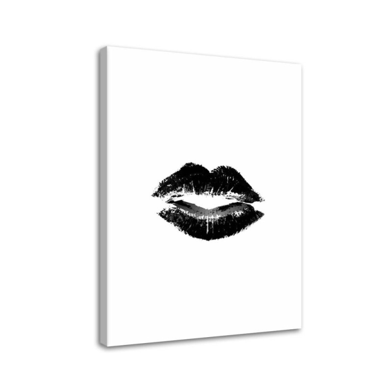 Modern Canvas painting for bedroom B&W Mouth Péchane | FEEBY