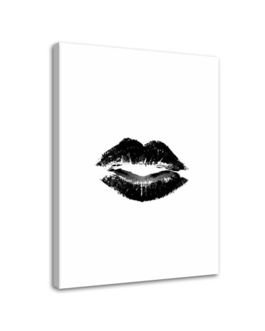 Modern Canvas painting for bedroom B&W Mouth Péchane | FEEBY