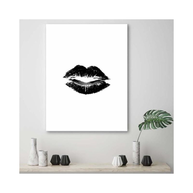 Leinwandbild - Lippenstift-Spuren | Feeby