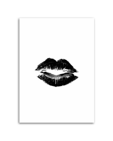 Leinwandbild - Lippenstift-Spuren | Feeby