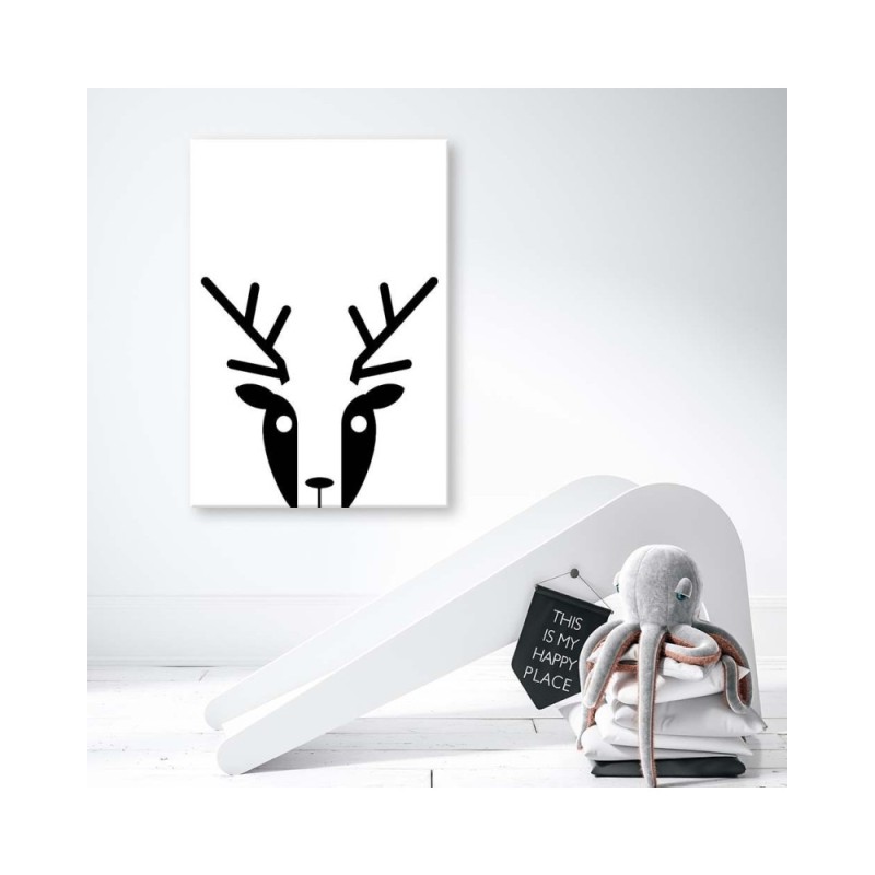 Leinwandbild - Kontrastreiche Hirsche | Feeby
