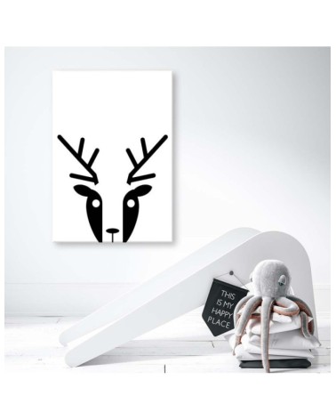 Leinwandbild - Kontrastreiche Hirsche | Feeby