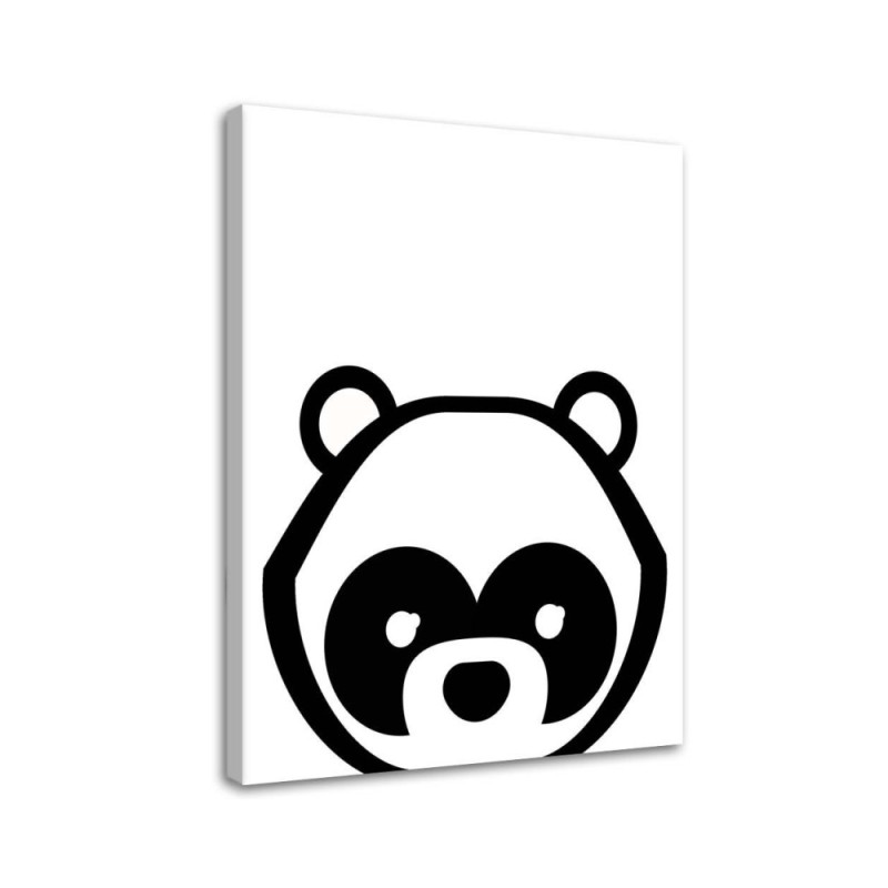 Wydruk na płótnie do pokoju dziecka - Kontrastowa panda | FEEBY