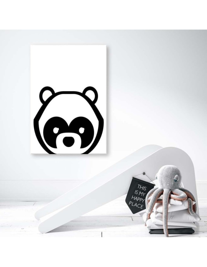 Wydruk na płótnie do pokoju dziecka - Kontrastowa panda | FEEBY
