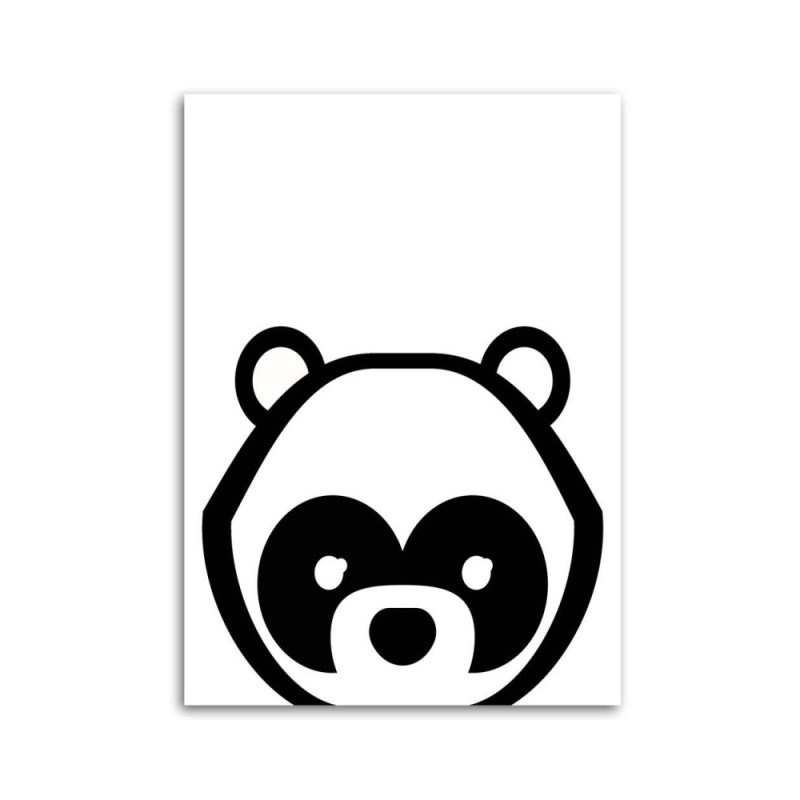 Modernes Wandbild - Kontrastierender Panda | Feeby