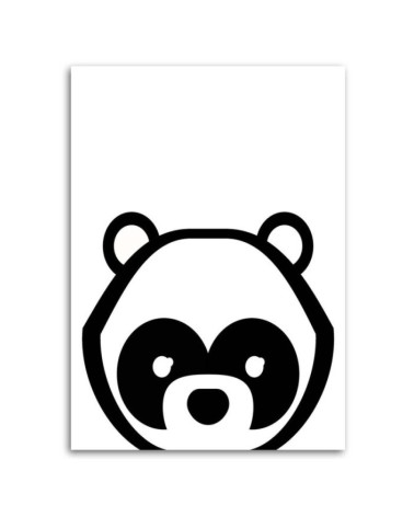 Modernes Wandbild - Kontrastierender Panda | Feeby