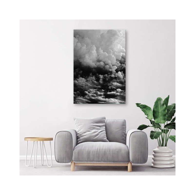 Modernes Wandbild - Schwarze Wolken | Feeby