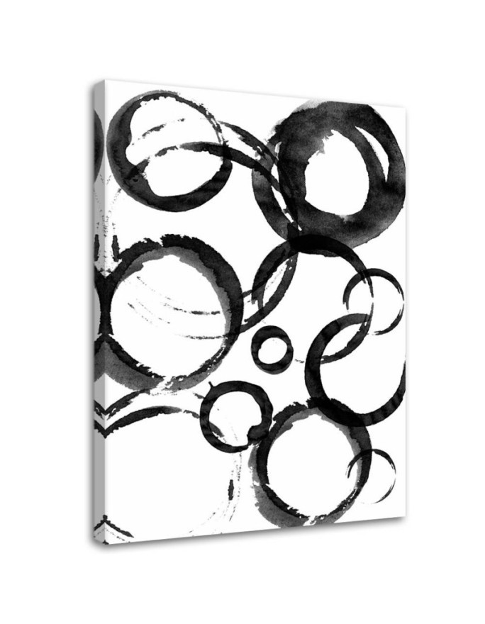 Wall Canvas painting for living room print - Abstract circles | FEEBY