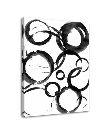 Wall Canvas painting for living room print - Abstract circles | FEEBY