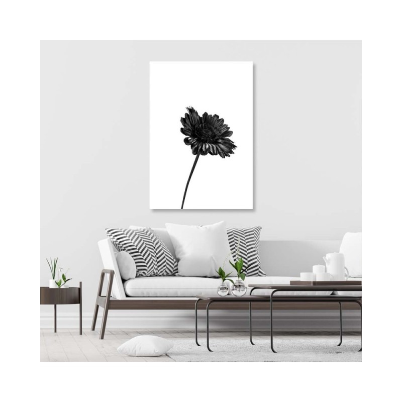 Wandbild für Wohnzimmer - Einzelne Blume | Feeby