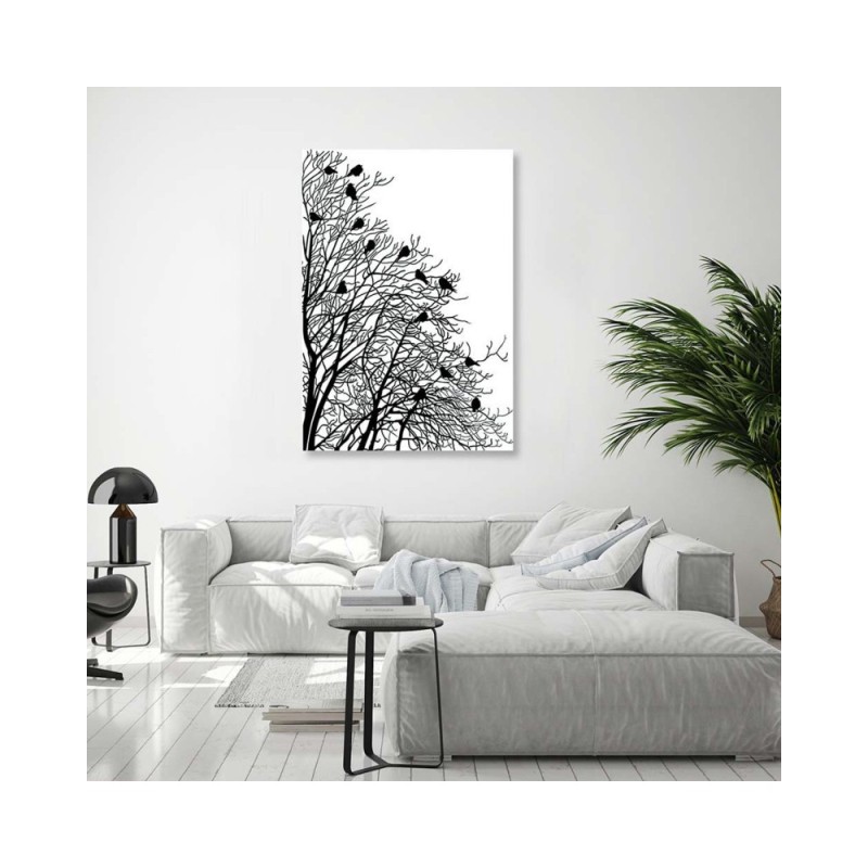 Leinwanddruck - Vögel auf Ästen | Feeby