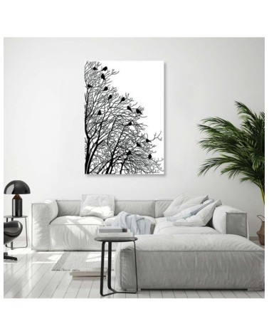 Leinwanddruck - Vögel auf Ästen | Feeby