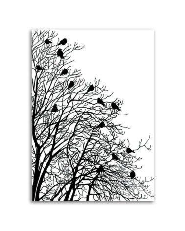 Leinwanddruck - Vögel auf Ästen | Feeby