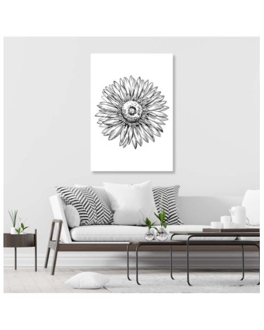 Modernes Wandbild - Blumen-Skizze | Feeby