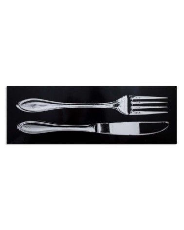 Dekoratives Leinwandbild - Messer und Gabel | Feeby