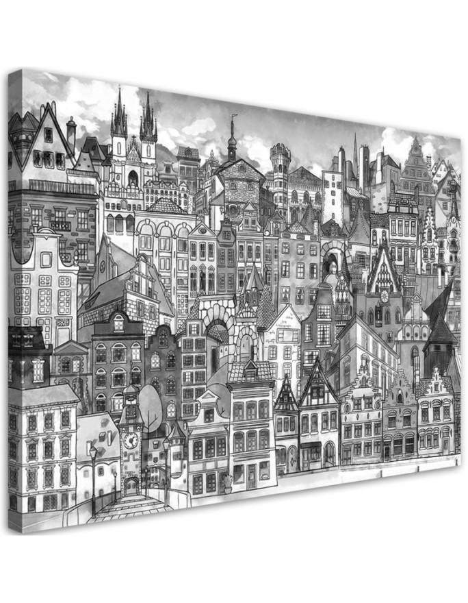 Leinwandbild - Fröhliche Stadt | Feeby