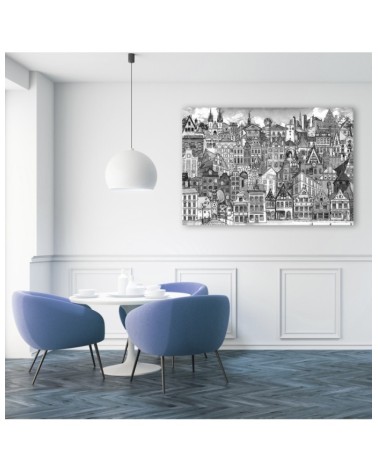 Leinwandbild - Fröhliche Stadt | Feeby